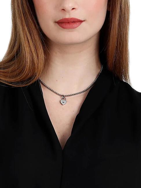 ABBRACCIO Colier cu farmec inimă cu zircon alb - Lănțișoare