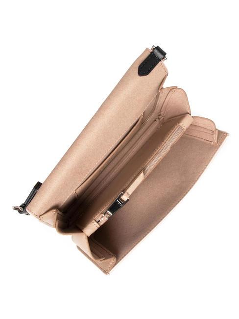 SPLENDIDA Mini geanta din piele cu bareta de umar bon bon+capuccino+negru - Genți femei