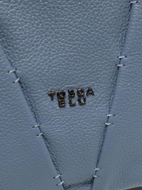 MIMOSA  Geanta de umar, din piele cer albastru - Genți femei