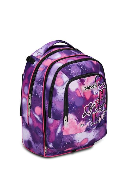 DETACH BUBBLE STREET Troler dublu de rucsac detasabil VIOLET ROSE - Rucsacuri cu role