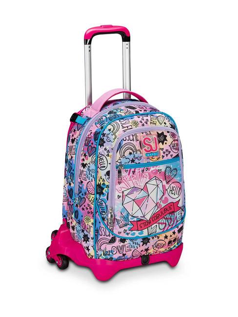 COLORJAM Rucsac troler 3 in 1, detasabil IBIS ROSE - Rucsacuri cu role