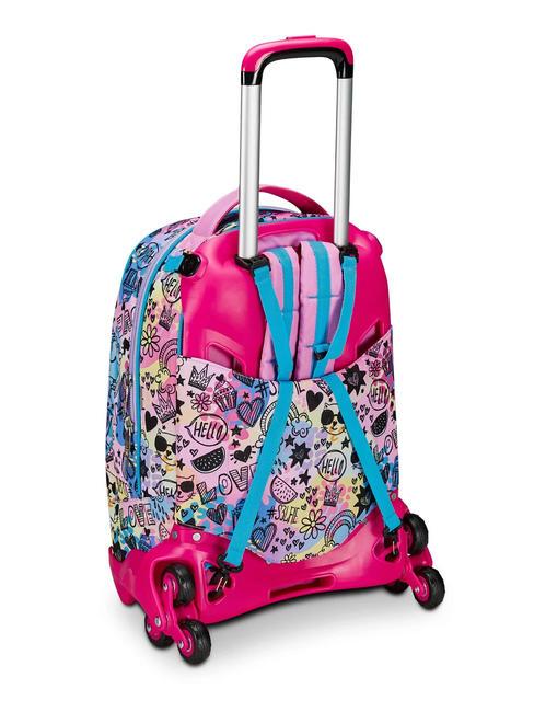 COLORJAM Rucsac troler 3 in 1, detasabil IBIS ROSE - Rucsacuri cu role