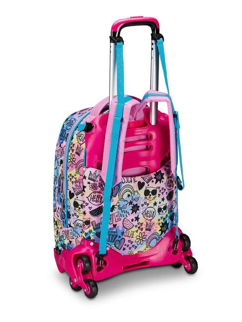 COLORJAM Rucsac troler 3 in 1, detasabil IBIS ROSE - Rucsacuri cu role