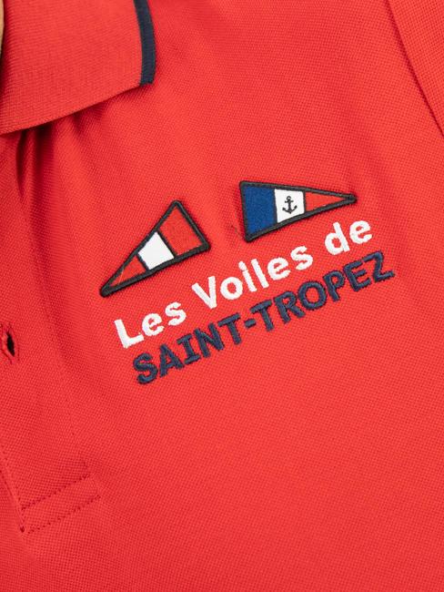 SAINT-TROPEZ Tricou polo cu maneca scurta din bumbac roșu - maiou Polo