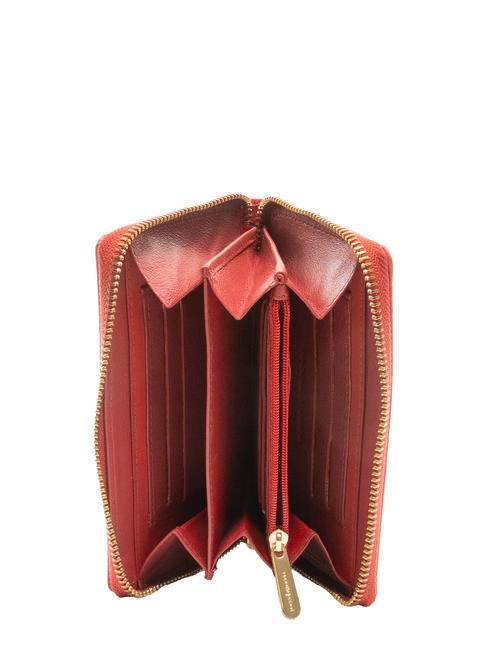 RB WALLET Fermoar &icirc;n jurul portofelului roșu - Portofele femei