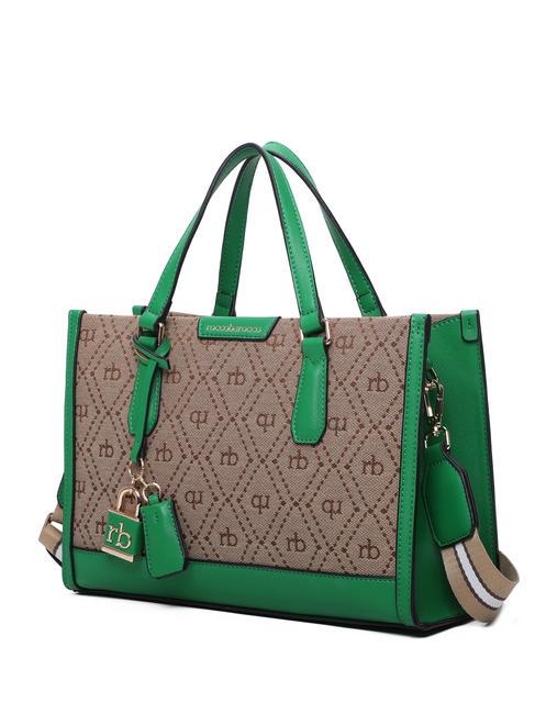 FRIDA  Geanta de mana, cu bareta de umar verde - Genți femei