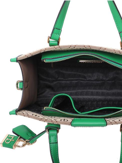 FRIDA  Geanta de mana, cu bareta de umar verde - Genți femei