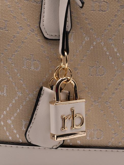 FRIDA  Geanta de mana, cu bareta de umar aproape alb - Genți femei