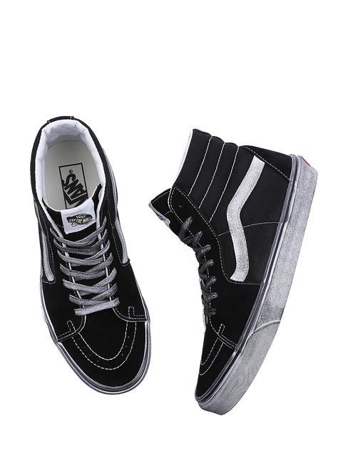 UA SK8-HI Tenisi din piele subliniat alb/negru - Pantofi unisex