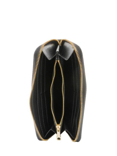 FIORDALISO  Portofel din piele cu fermoar negru - Portofele femei