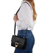 COCCINELLE ARLETTIS Geanta de mana din piele ciocanita negru - Genți femei - 4