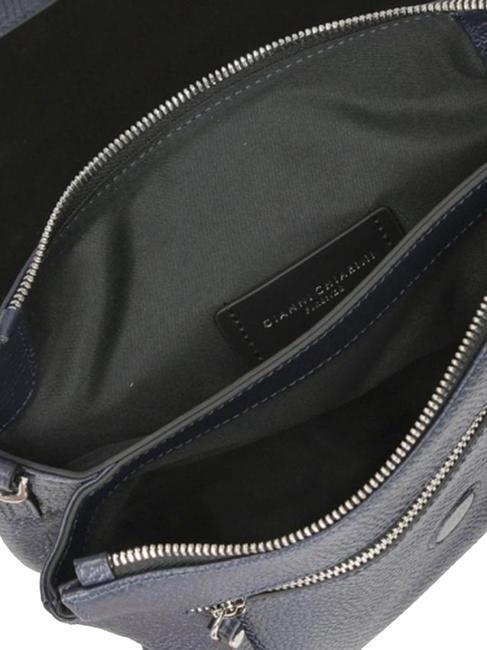 THREE Geanta de umar, din piele BLUE - Genți femei