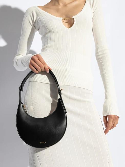 DELIZIA  Geanta mini de umar, din piele negru - Genți femei