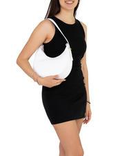 LESAC TULIPANO Geanta de umar, cu bareta de umar, din piele alb optic - Genți femei - 4