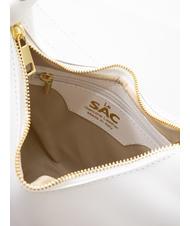 LESAC TULIPANO Geanta de umar, cu bareta de umar, din piele alb optic - Genți femei - 6