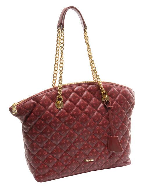 HERITAGE Quilted Cumpărător pe umăr Burgundia - Genți femei