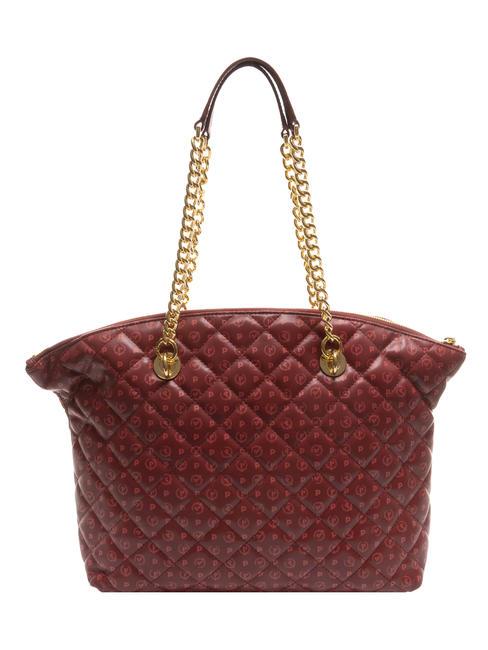 HERITAGE Quilted Cumpărător pe umăr Burgundia - Genți femei