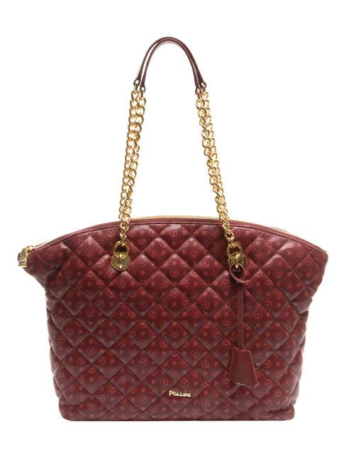 HERITAGE Quilted Cumpărător pe umăr Burgundia - Genți femei