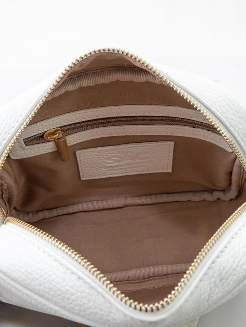 LUCIA Geantă dublă de umăr Dollar din piele alb optic - Genți femei