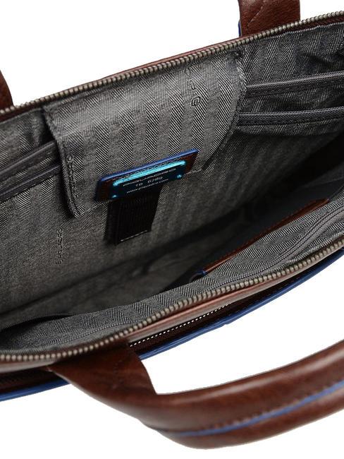 CAMPIONARIO - BLUE SQUARE SPECIAL Servieta pentru laptop de 15,6 inchi, din piele MORO - Serviete birou