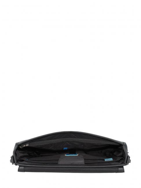 CAMPIONARIO - AKRON  Servietă din piele extensibilă, suport PC de 15,6". negru - Serviete birou