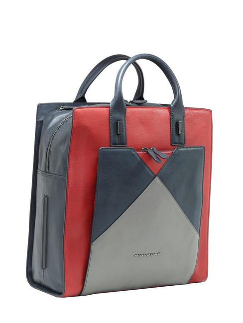 CAMPIONARIO - PRISMA Servieta rucsac din piele, suport pc 15". albastru - Serviete birou