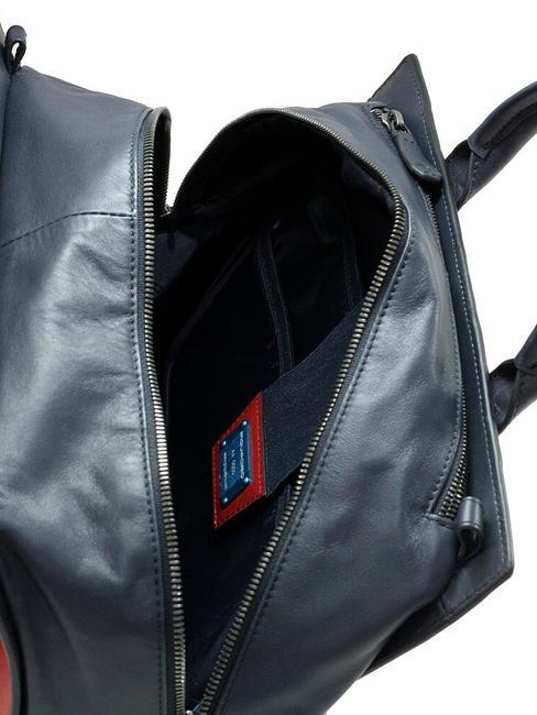 CAMPIONARIO - PRISMA Servieta rucsac din piele, suport pc 15". albastru - Serviete birou