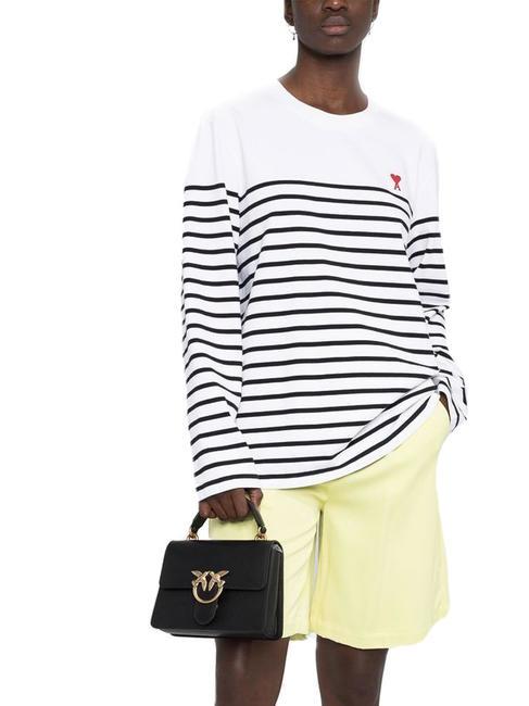 MINI LOVE BAG Geanta cu maner aur negru-vechi - Genți femei