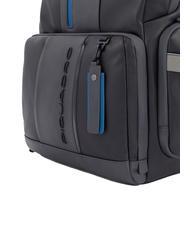PIQUADRO Rucsac URBAN FAST-CHECK, suport pentru computer 15,6 ", din piele negru grigiongr - Rucsacuri pentru laptop - 4