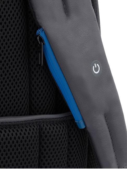Rucsac URBAN FAST-CHECK, suport pentru computer 15,6 ", din piele negru grigiongr - Rucsacuri pentru laptop