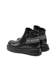 LOVE MOSCHINO SQUARE 40 Botine Beatles din piele negru - Pantofi femei - 3