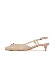 GUESS JESSON Pompe din piele cu spate taupe - Pantofi femei - 3