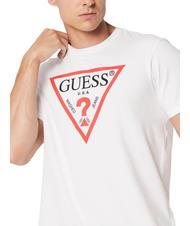 GUESS TRI LOGO Tricou din bumbac alb purpuriu - tricou - 3