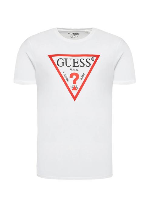 TRI LOGO Tricou din bumbac alb purpuriu - tricou