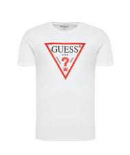 GUESS TRI LOGO Tricou din bumbac alb purpuriu - tricou - 4