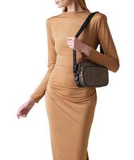 BORBONESE CAMERA CASE SMALL ECO LINE  Geanta de umar OP / NATURAL / NEGRU - Genți femei - 5