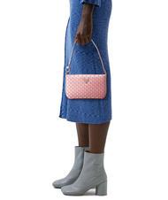 GUESS TWILLER Geanta de umar mini tesuta roz pal - Genți femei - 5