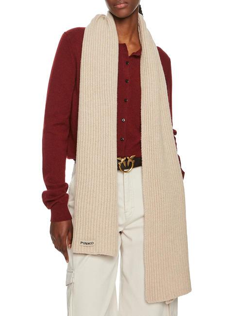 LYKOI  Eșarfă de lână bej - taupe - Eșarfe