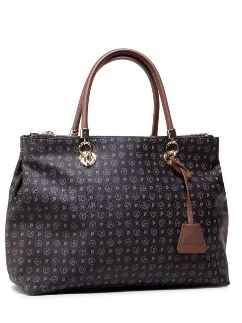 HERITAGE  Geanta cu bareta de umar negru maro - Genți femei