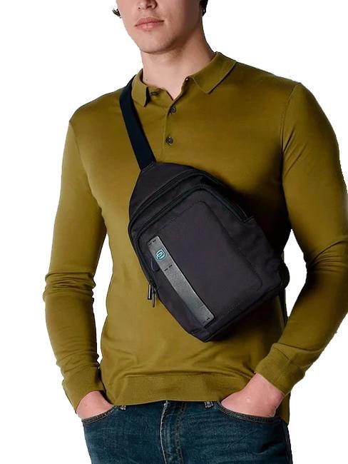 P16 Geantă rucsac cu un singur umăr chevron negru - Rucsacuri pentru laptop