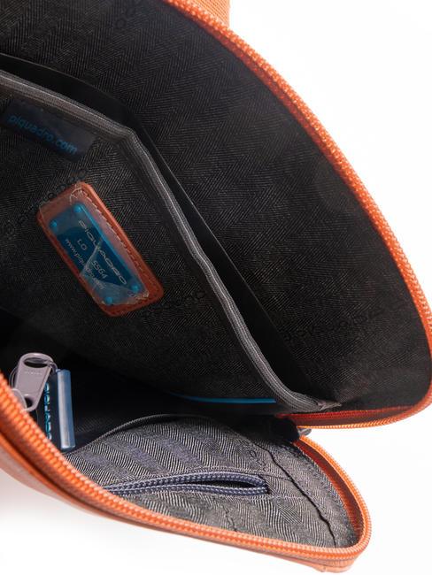 CAMPIONARIO - X18 Geanta de piele portocaliu2 - Genți de umăr bărbați