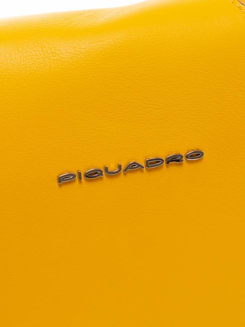 CAMPIONARIO - MUSE Geantă de umăr din piele cu curea de umăr galben - Genți femei