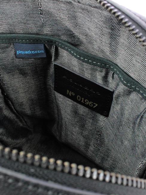 CAMPIONARIO - DAVID Geanta de umar din piele pentru iPad negru - Genți de umăr bărbați