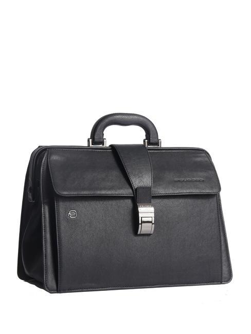 CAMPIONARIO - BLACK SQUARE Geanta Doctor din piele, suport PC 13". negru - Serviete birou