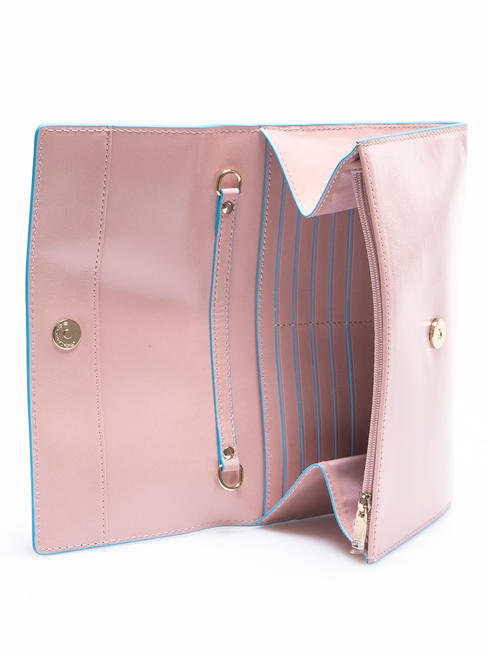 CAMPIONARIO - BLUE SQUARE Portofel clutch din piele roz3 - Portofele femei