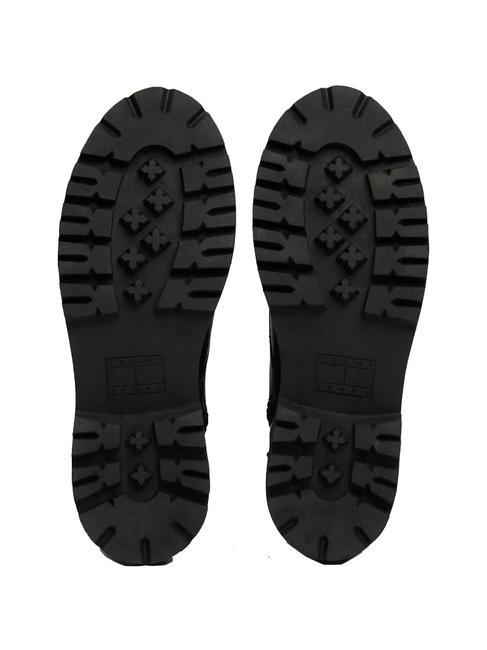 TOMMY JEANS Urban Lace Up Botine din piele BLACK - Pantofi femei