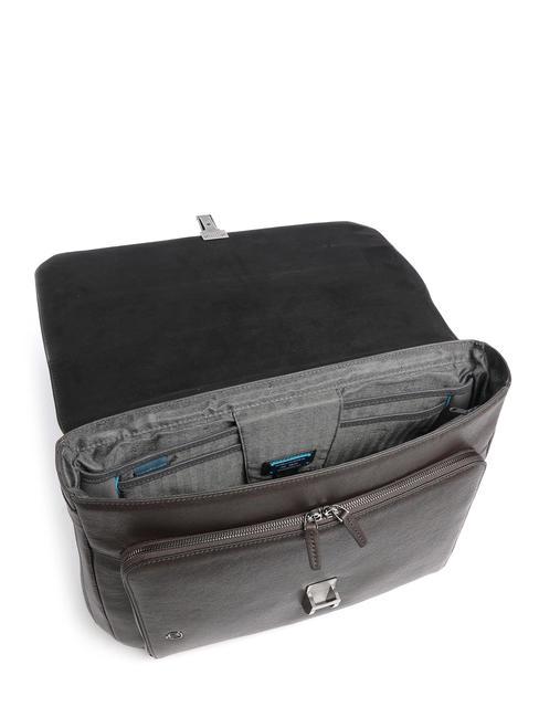 CAMPIONARIO - BLACK SQUARE  Servietă BLACK SQUARE cu părul negru - Serviete birou