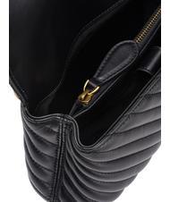 PINKO LOVE LADY PUFF Geantă de m&acirc;nă mini, cu curea de umăr aur negru-vechi - Genți femei - 5