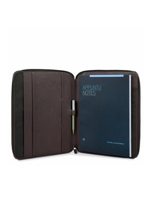 CAMPIONARIO - BLACK SQUARE Clipboard din piele A4 MORO - Husă pentru tabletă și organizator