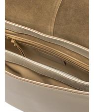 GIANNI CHIARINI HELENA ROUND Geantă din piele cu curea de umăr din fr&acirc;nghie miel - Genți femei - 4